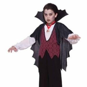 Vampire Costume Boys Large 10-12 Classic Vampire Halloween Costume Rubie's NIP